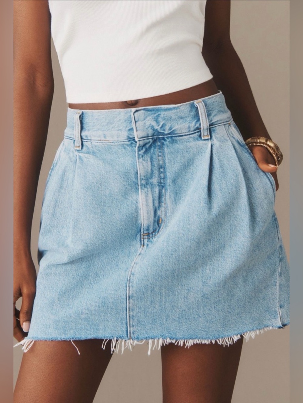 Agolde Becker Skirt Light Denim size 25